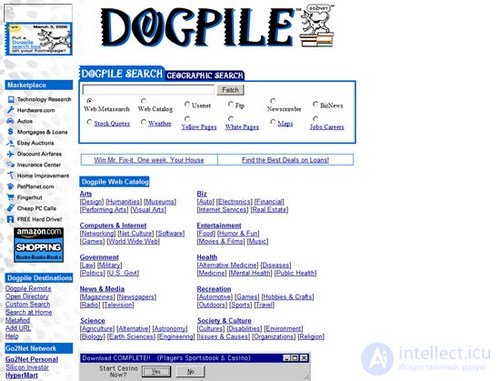   Popular search engines in the 90s: then and now 