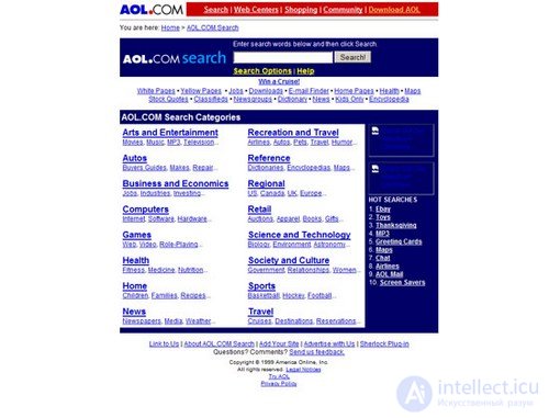   Popular search engines in the 90s: then and now 