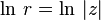   Complex logarithm 