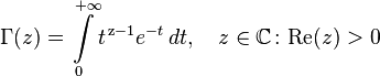   Gamma function 