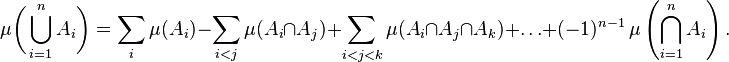 Inclusion-exclusion formula or exclusion-exclusion principle and examples