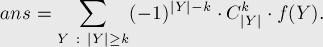 Inclusion-exclusion formula or exclusion-exclusion principle and examples