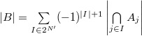 Inclusion-exclusion formula or exclusion-exclusion principle and examples