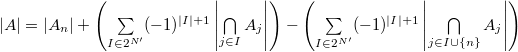 Inclusion-exclusion formula or exclusion-exclusion principle and examples