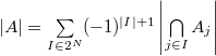 Inclusion-exclusion formula or exclusion-exclusion principle and examples