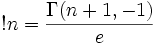 Subfactorial