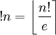 Subfactorial