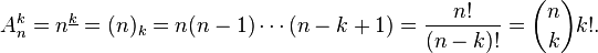 Combination and placement permutations (with and without repetitions)