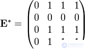 Reachability matrix