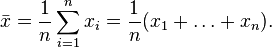   Standard deviation 