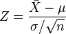   The confidence interval for the expectation of a normal sample 