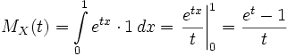 Generating function of moments