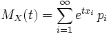 Generating function of moments