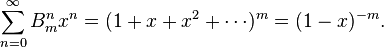 Generating function of a sequence (gentris)