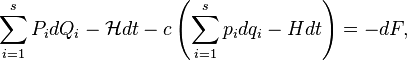 Generating function of canonical transformation