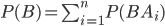   Full probability formula 