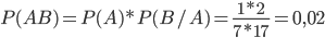   The addition theorem for probabilities of incompatible events 