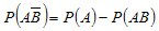   The addition theorem for probabilities of incompatible events 