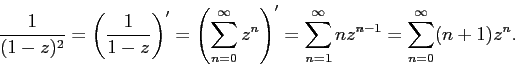 the table of the main generating functions and the proof (conclusion).