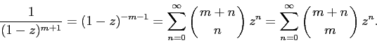 the table of the main generating functions and the proof (conclusion).