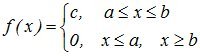   Uniform distribution of random variable. 