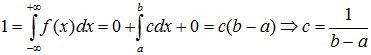   Uniform distribution of random variable. 