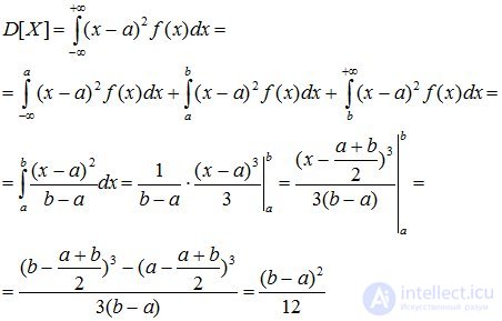   Uniform distribution of random variable. 