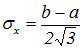   Uniform distribution of random variable. 