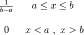   Uniform distribution of random variable. 