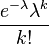   Poisson distribution 