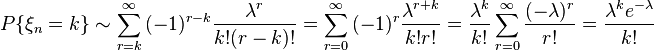   Poisson distribution 