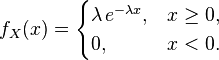   Exponential distribution 