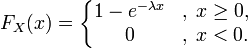   Exponential distribution 