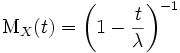   Exponential distribution 