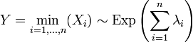   Exponential distribution 