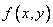   Distribution density of a system of two random variables 