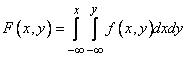   Distribution density of a system of two random variables 