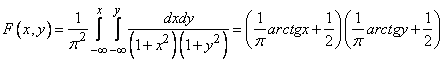   Distribution density of a system of two random variables 