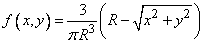   Distribution density of a system of two random variables 