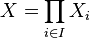   Direct or Cartesian product of two sets 