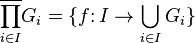   Direct or Cartesian product of two sets 