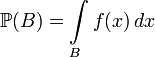   Probability density 