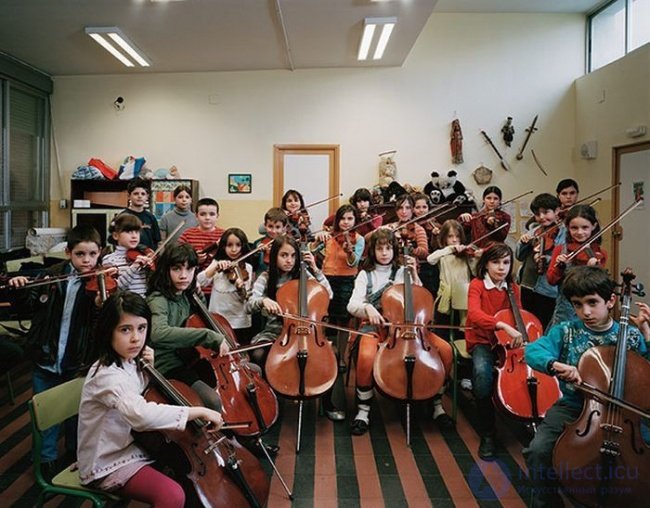   Portrait of world school students  education in different countries 