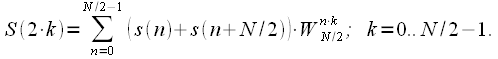   FFT base 2 with decimation frequency 