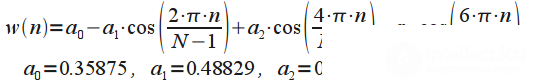   Spectral analysis on a limited time interval.  Window functions 