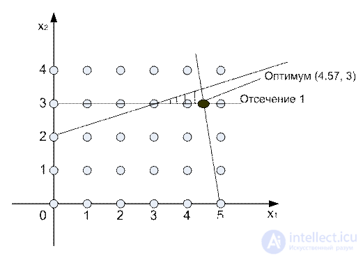 6 Integer programming.  The method of cutting planes (Gomory method).  The method of branches and boundaries.