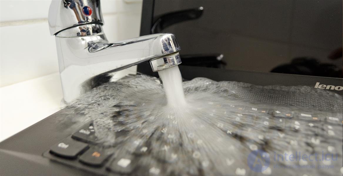 Repair laptop filled with water, tea, coffee, carbonated drinks