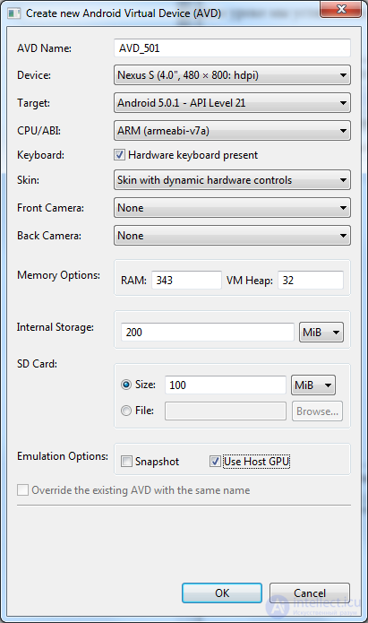   3. Create AVD.  The first application.  The structure of the Android project. 