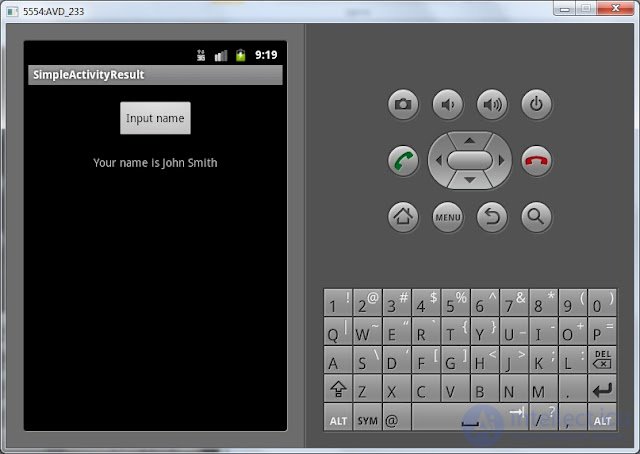   29. Call Activity and get the result.  StartActivityForResult method 