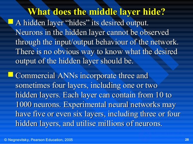   Calculations on artificial neural networks 